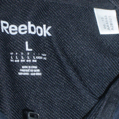Reebok Women's Black Full Zip Hoodie Size L Cotton Blend