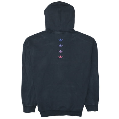 Adidas Womens Black Pullover Hoodie Size 8 Cotton Logo Graphic