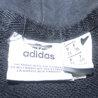 Adidas Womens Black Pullover Hoodie Size 8 Cotton Logo Graphic