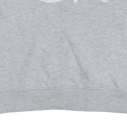 Calvin Klein Jeans Women Grey Logo Crew Neck Sweatshirt L