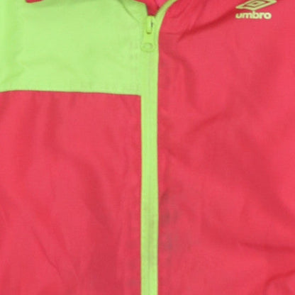 Umbro Girls Pink Lightweight Windbreaker Jacket Size 152cm