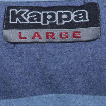 Kappa Mens Blue Henley Jumper Long Sleeve Size L Casual Sportswear