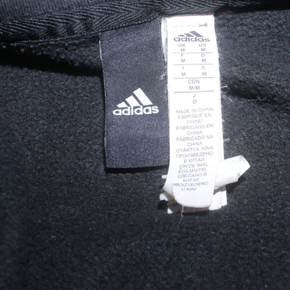 Adidas Men's Black Full Zip Hoodie Size M Sports Logo Fleece