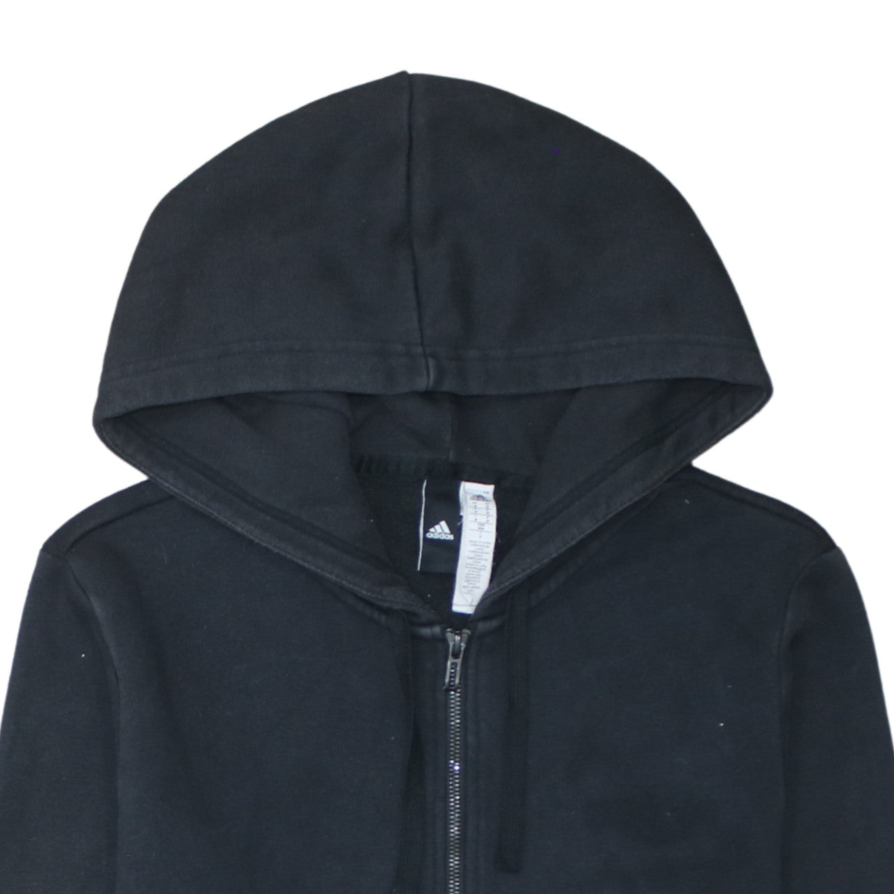 Adidas Men's Black Full Zip Hoodie Size M Sports Logo Fleece