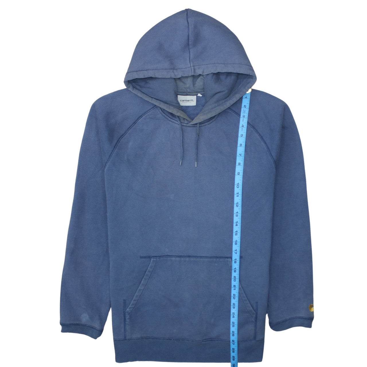 Carhartt Men Blue XL Pullover Hoodie Cotton Blend Fleece