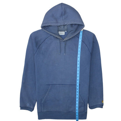 Carhartt Men Blue XL Pullover Hoodie Cotton Blend Fleece