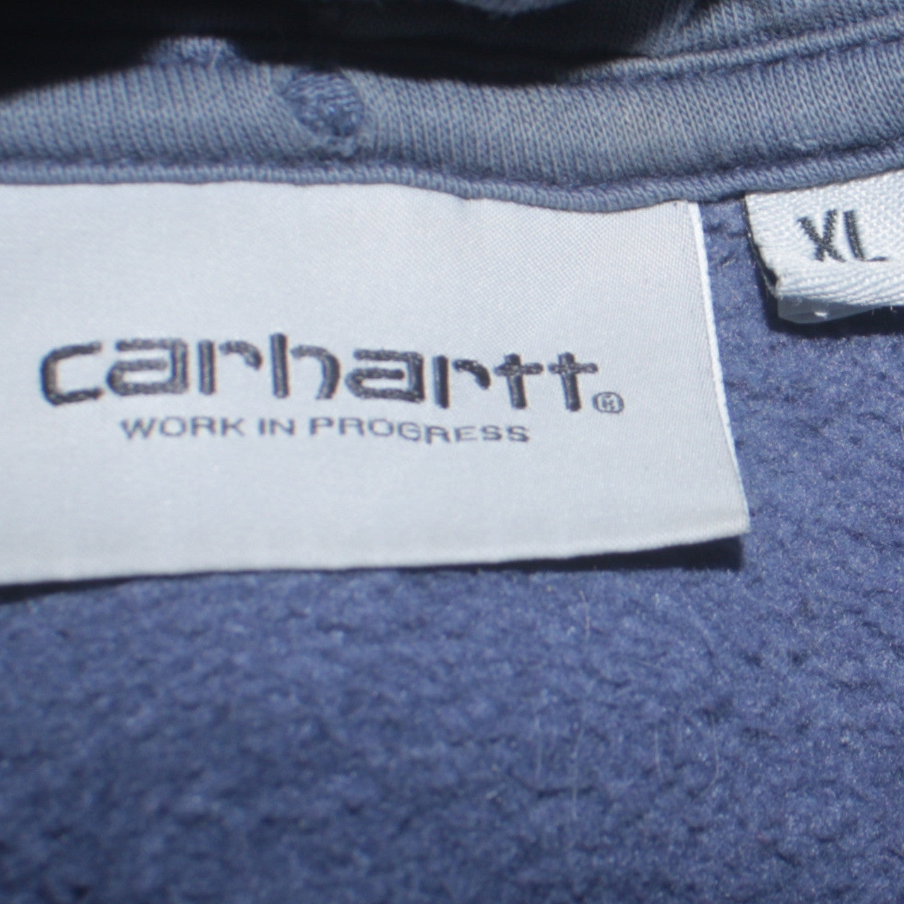 Carhartt Men Blue XL Pullover Hoodie Cotton Blend Fleece
