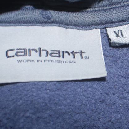 Carhartt Men Blue XL Pullover Hoodie Cotton Blend Fleece