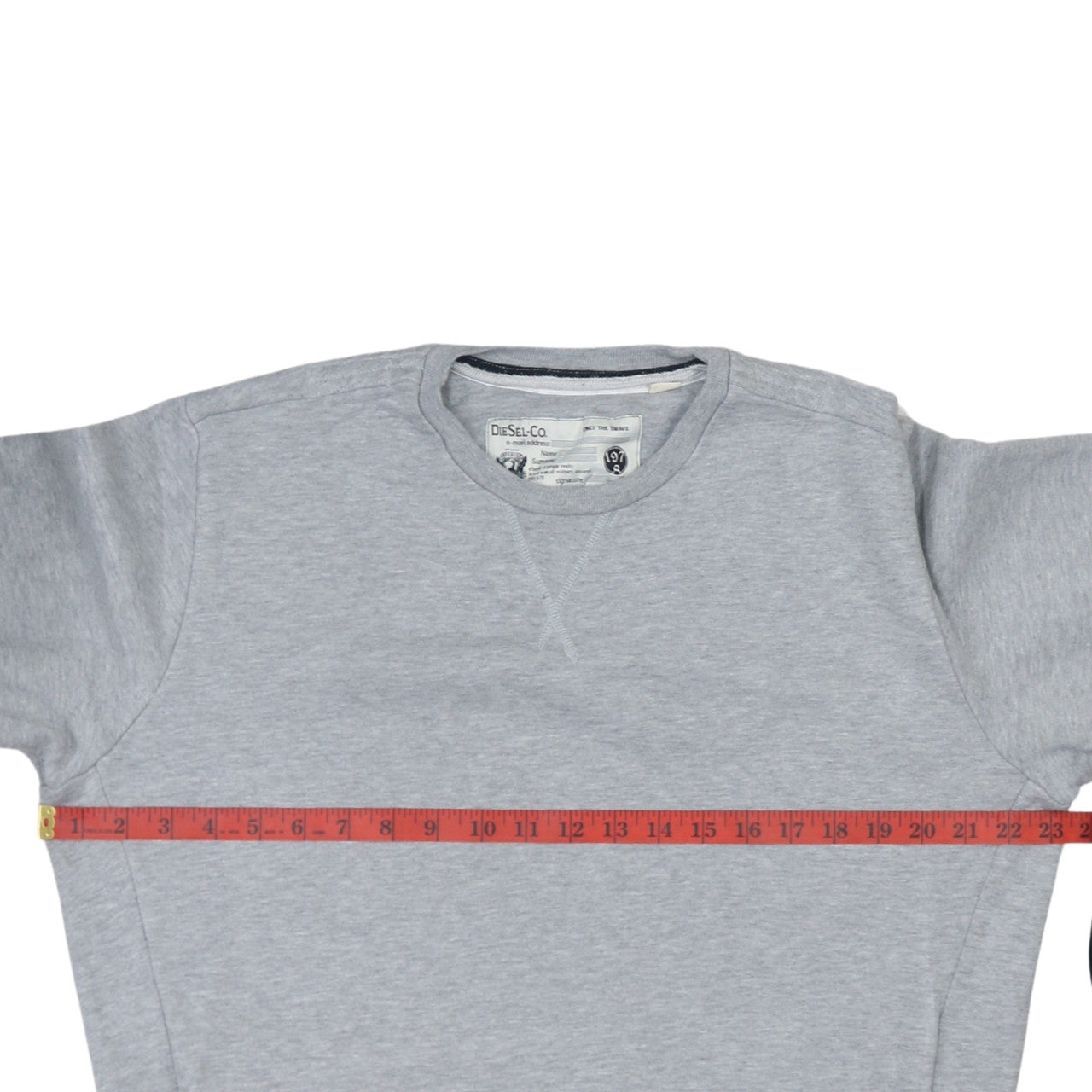 Diesel Men Grey Cotton Crew Neck Pullover Sweatshirt Medium