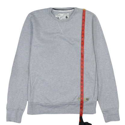 Diesel Men Grey Cotton Crew Neck Pullover Sweatshirt Medium