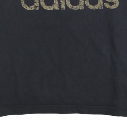 Adidas Men's Black Trefoil Logo Crew Neck T-Shirt Medium