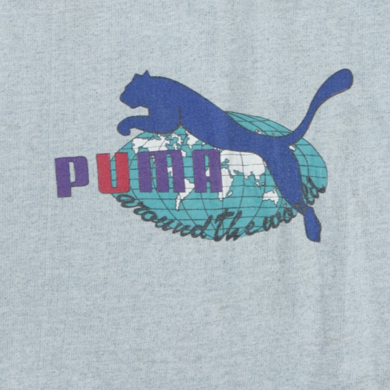 Puma Men's Grey XL Vintage Pullover Sweatshirt Graphic Logo