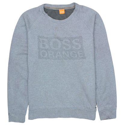 Hugo Boss Orange Womens Grey Pullover Sweatshirt XL Relaxed Fit