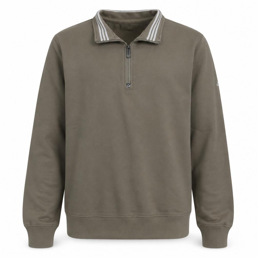 Adidas Men's Brown XL 1/4 Zip Fleece Sweatshirt