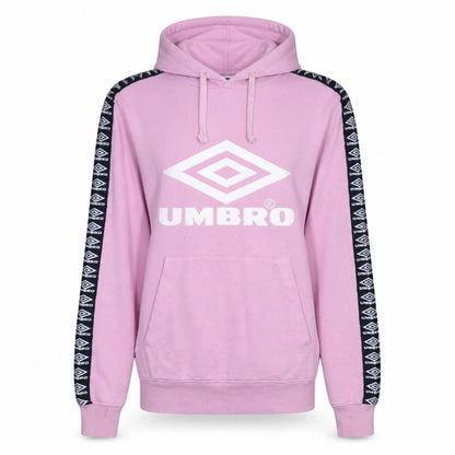 Umbro Womens Pink Hoodie Small Logo Tape Sleeve Pullover
