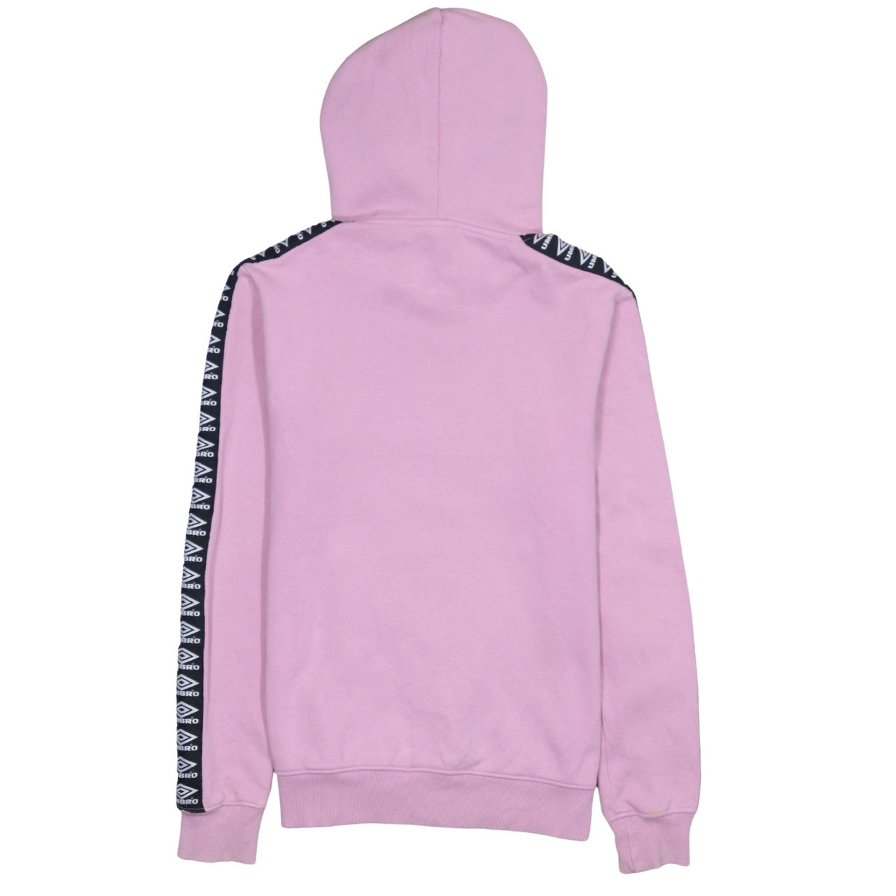 Umbro Womens Pink Hoodie Small Logo Tape Sleeve Pullover