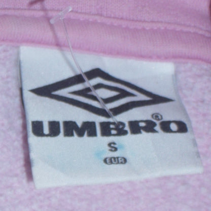 Umbro Womens Pink Hoodie Small Logo Tape Sleeve Pullover