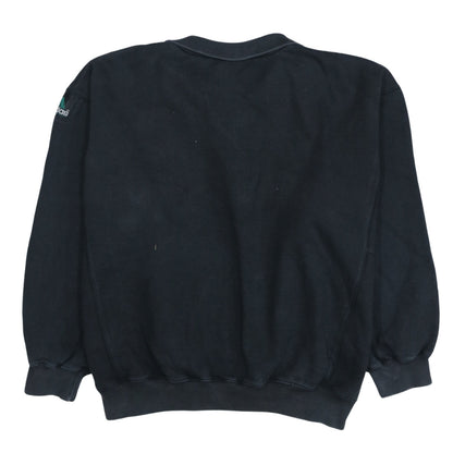 Adidas Men’s Black 1/4 Zip Pullover Sweatshirt Size L Vintage Fleece