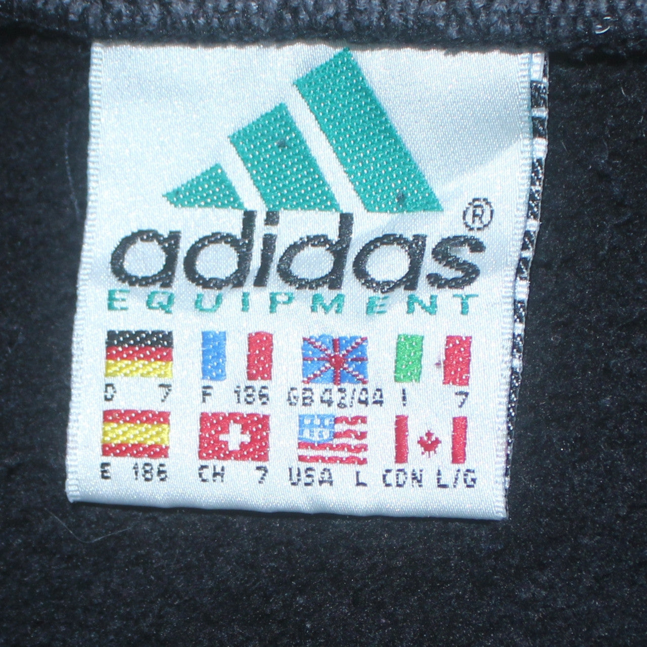 Adidas Men’s Black 1/4 Zip Pullover Sweatshirt Size L Vintage Fleece