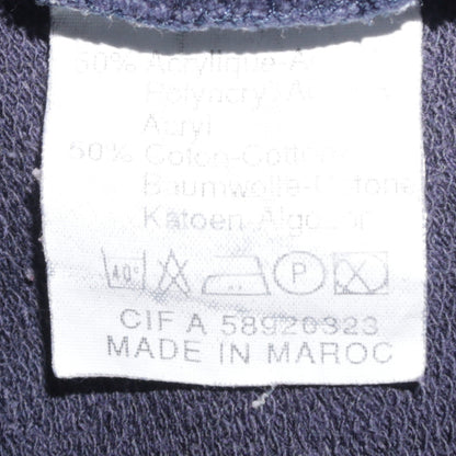 Adidas Mens Blue Colourblock Logo Sweatshirt Size L Vintage Pullover