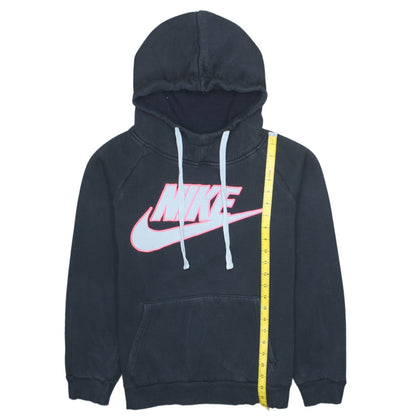 Nike Girls Black XL Pullover Hoodie with Logo Graphic Print Fleece