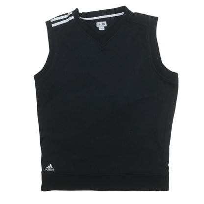 Adidas Men's Black Sleeveless V-Neck Sports Vest Sweatshirt M