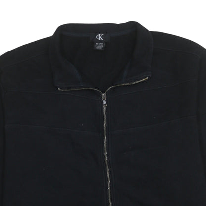 Calvin Klein Men's Black XL Fleece Full Zip Activewear Jacket