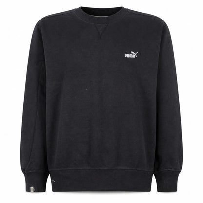 Puma Mens Black L Pullover Sweatshirt Crew Neck Fleece