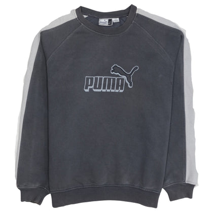 Puma Mens Grey Logo Pullover Sweatshirt L Regular Fit
