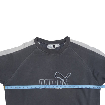 Puma Mens Grey Logo Pullover Sweatshirt L Regular Fit