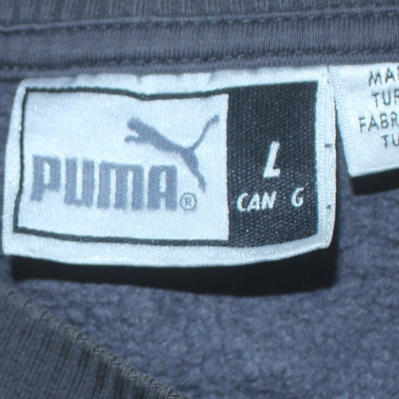 Puma Mens Grey Logo Pullover Sweatshirt L Regular Fit