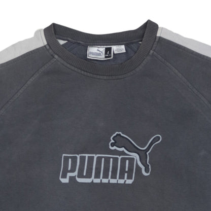 Puma Mens Grey Logo Pullover Sweatshirt L Regular Fit