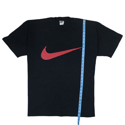 Nike Men's Black XL Vintage Red Swoosh Logo Graphic T-Shirt