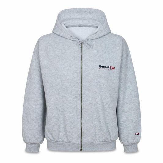 Reebok Women’s Grey Full Zip Hoodie Medium Athletic Dept Logo
