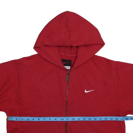 Nike Womens Red Full Zip Hoodie XL 18-20 Cotton Blend Casual