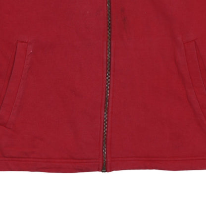 Nike Womens Red Full Zip Hoodie XL 18-20 Cotton Blend Casual