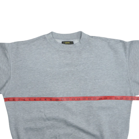 Lee Womens Grey Small Pullover Sweatshirt Classic Fit Casual
