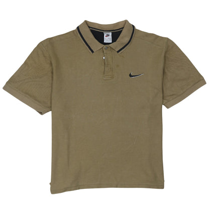 Nike Men’s Brown Cotton Short Sleeve Polo Shirt L