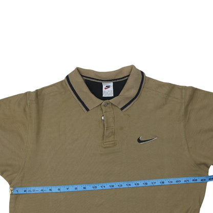 Nike Men’s Brown Cotton Short Sleeve Polo Shirt L