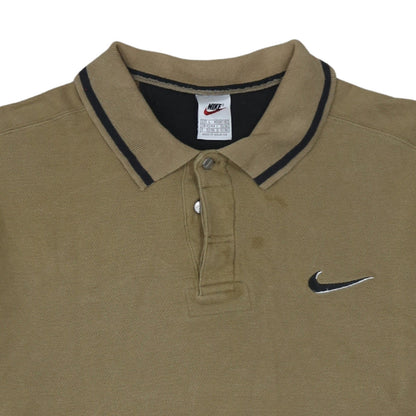 Nike Men’s Brown Cotton Short Sleeve Polo Shirt L