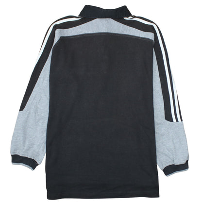 Adidas Men's Black Long Sleeve Collared Sports T-Shirt Size M
