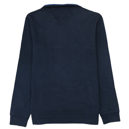 Barbour Men Blue L 1/4 Zip Cotton Sweatshirt Pullover