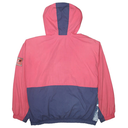 Nike Women’s Pink Cross Training Windbreaker Jacket L Hooded 90s Retro