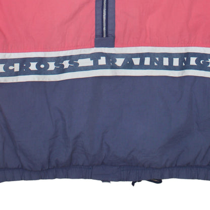 Nike Women’s Pink Cross Training Windbreaker Jacket L Hooded 90s Retro