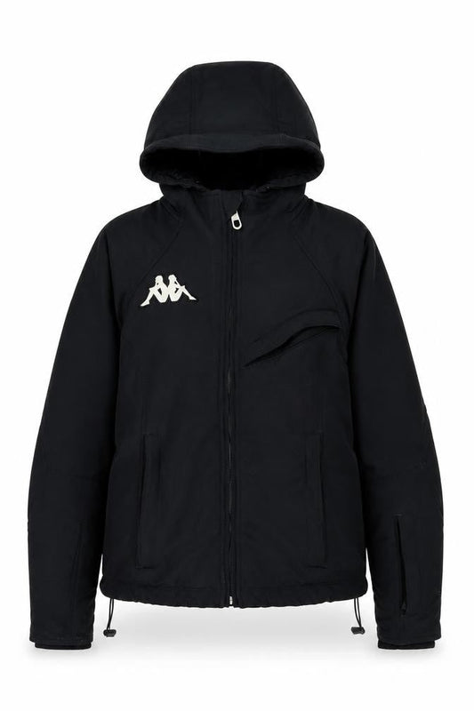 Kappa Womens Black XL Hooded Full Zip Winter Puffer Jacket