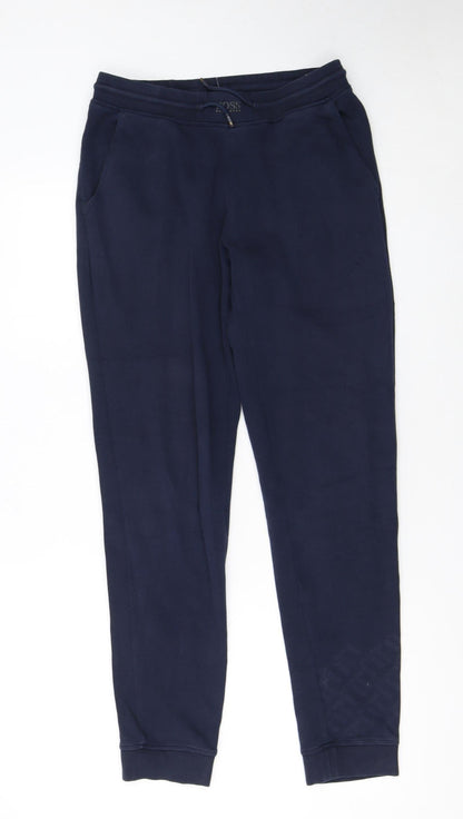 Hugo Boss Boys Blue Jogger Trousers 16 Years Elastic Waist Cotton Blend