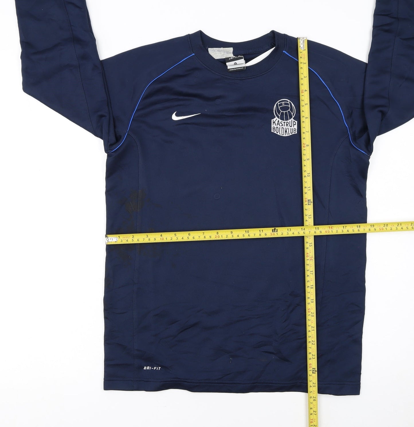 Nike Boys Navy Blue Crew Neck Dri-FIT Sweatshirt XL 13-15 Years Football