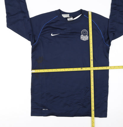 Nike Boys Navy Blue Crew Neck Dri-FIT Sweatshirt XL 13-15 Years Football