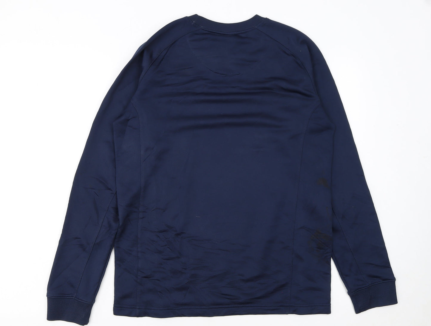 Nike Boys Navy Blue Crew Neck Dri-FIT Sweatshirt XL 13-15 Years Football