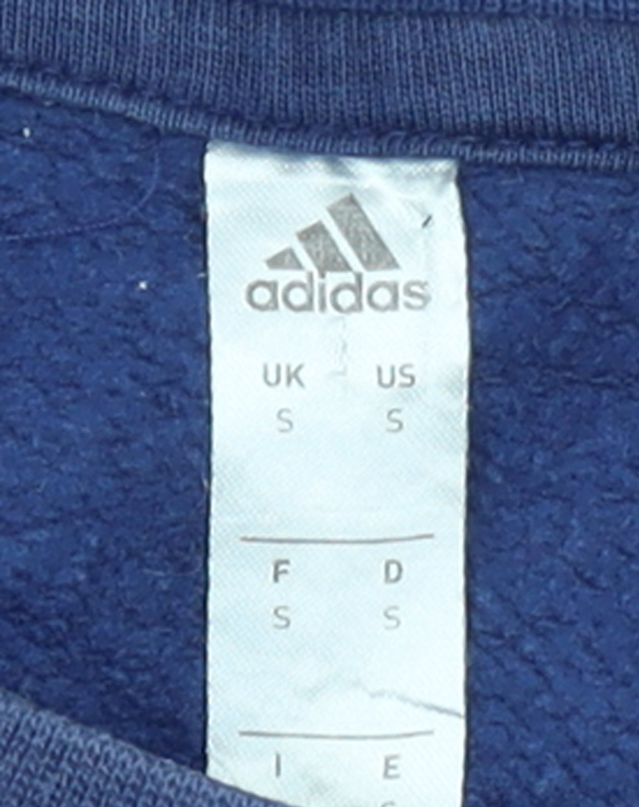 Adidas Men's Blue Small Pullover Sweatshirt Embroidered Logo